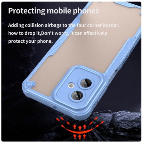 Протиударний чохол Armor Glaze PC Hybrid для Motorola Moto G55 5G - синій