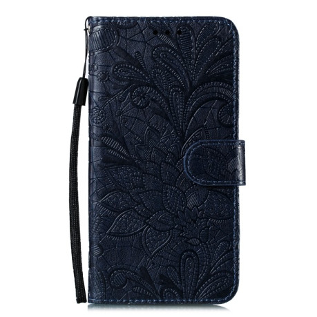 Чехол-книжка Lace Flower на Samsung Galaxy M51 - темно-синий