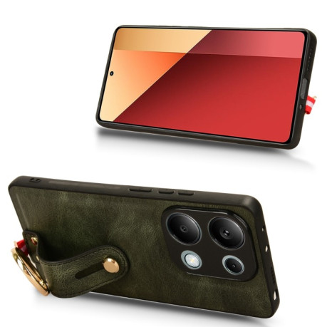 Протиударний чохол Wristband Leather Back для Xiaomi Redmi Note Redmi Note 14S/ 13 Pro 4G / POCO M6 Pro 4G - зелений