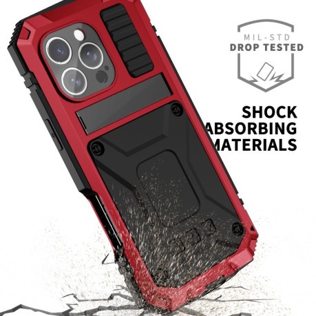 Протиударний чохол R-JUST Life Waterproof для iPhone 16 Pro - червоний
