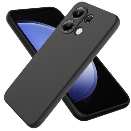 Силіконовий чохол Solid Color Liquid Silicone на Xiaomi Redmi Note 13 4G - чорний