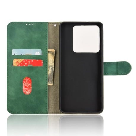 Чехол-книжка Retro Skin Feel Business Magnetic на Xiaomi Poco M7 Pro 5G - зеленый