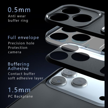 Противоударный чехол Armor Precise Hole PC Hybrid TPU для iPhone 17 Pro - черный