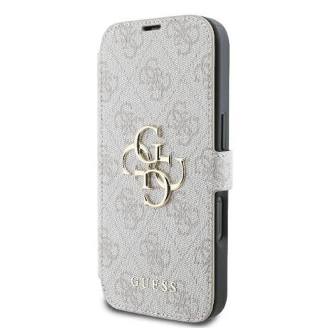 Оригінальний чохол-книжка Guess 4G Metal Logo для iPhone 16 Pro Max - Pink