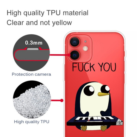 Чехол Painted Pattern для iPhone 14/13 - Penguin