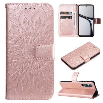 Чохол-книжка Embossed Sunflower для Realme C65 - рожеве золото