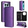 Чехол-книжка Cubic Grid Texture Flip Leather на Xiaomi Poco M8 Pro/Redmi Note 15 Pro+ 5G Global  — фиолетовый