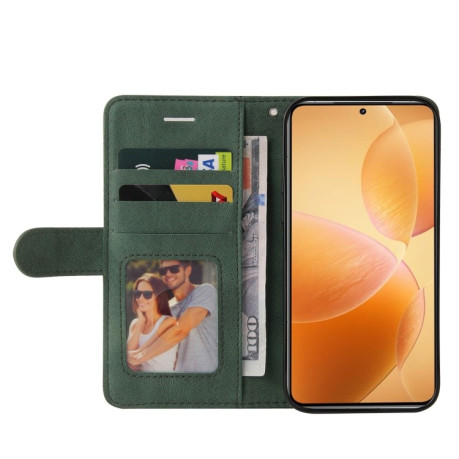 Чохол-книжка Dual-color Splicing Flip Leather для Xiaomi 14T Pro - зелений