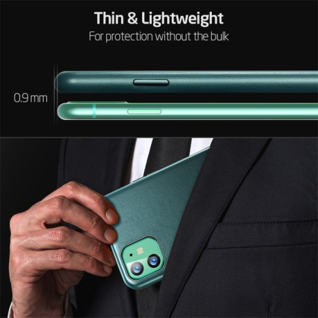 Кожаный чехол ESR Metro Leather Series на iPhone 11-Pine Green(зеленый)