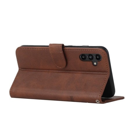 Чохол-книжка Stitching Calf Texture для Samsung Galaxy A25 5G - коричневий