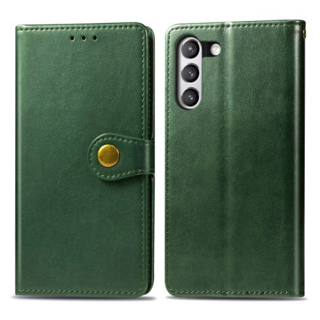 Чохол-книга Retro Solid Color на Samsung Galaxy S21 FE - зелений