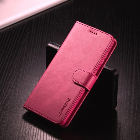 Чехол-книжка LC.IMEEKE Calf Texture для Samsung Galaxy S21 Plus - красный