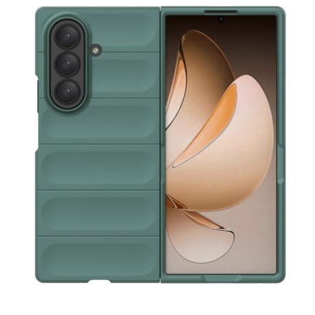 Силиконовый чехол Magic Flannel для Samsung Galaxy Fold 7 5G - зеленый