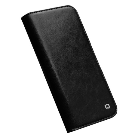 Кожаный чехол-книжка QIALINO Classic Case для iPhone 14 Pro Max - черный