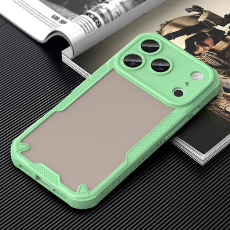 Противоударный чехол Armor Glaze PC Hybrid для iPhone 17 Pro - зеленый