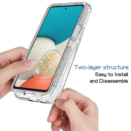Протиударний чохол Transparent Painted для Samsung Galaxy A53 5G - White Flower