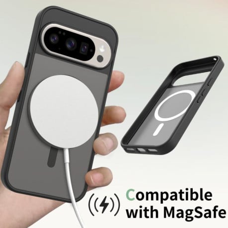 Чохол з м'якою фактурою Skin-feel з MagSafe гібридний на Google Pixel 10/10 Pro - чорний