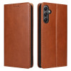 Шкіряний чохол-книжка Fierre Shann Genuine leather для Samsung Galaxy A34 5G - коричневий