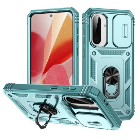 Противоударный чехол Sliding Camshield для Samsung Galaxy A56 5G - зеленый