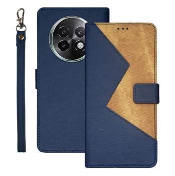 Чохол-книжка idewei Two-color Splicing для Realme 13+ 5G/13 Pro 5G/13 Pro+ - синій