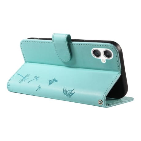 Чехол-книжка Dandelion Embossed Pattern Flip Leather на Samsung Galaxy A07 5G - зеленый