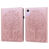 Чехол-книжка Tree Deer Embossed Leather для Xiaomi Redmi Pad SE - розовый