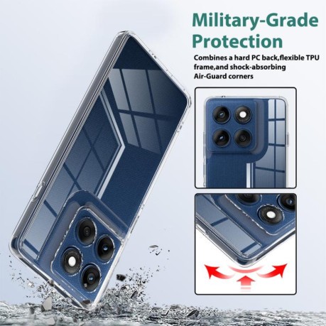 Акриловый противоударный чехол HMC для Motorola Edge 60 Pro - прозрачный