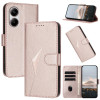 Чохол-книжка Triangle Pattern Buckle Clasp Leather на Xiaomi Poco X7 Pro - рожеве золото