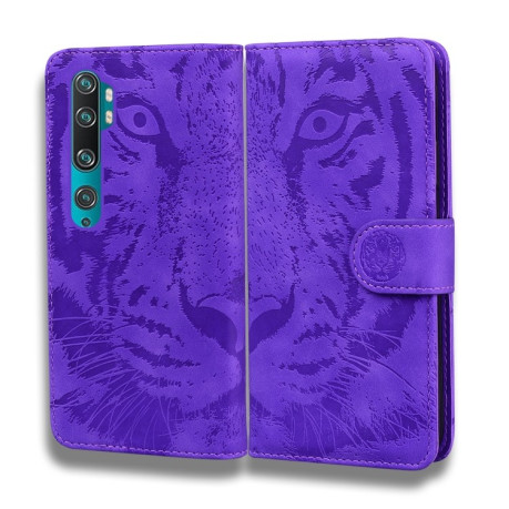 Чохол-книга Tiger Embossing для Xiaomi Mi Note 10/10 Pro - фіолетовий