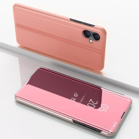 Чехол книжка Clear View на Samsung Galaxy A06 4G - розовое золото