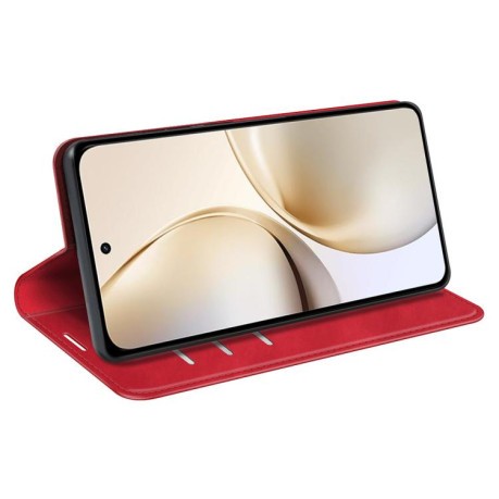 Чехол-книжка Retro Skin Feel Business Magnetic на Realme 14 Pro+ - красный