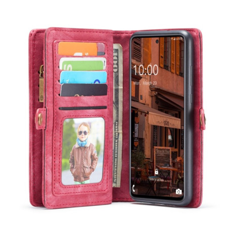 Шкіряний чохол-гаманець CaseMe 008 Series Card Holder Wallet Style Samsung Galaxy A33 - червоний