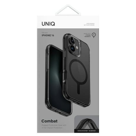 Оригинальный чехол UNIQ Combat Magclick Charging на iPhone 16 - Black