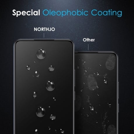 Захисне скло NORTHJO A++ Screen Protector Full Glue Silk Printing на Xiaomi 14T / 14T Pro 5G - чорне