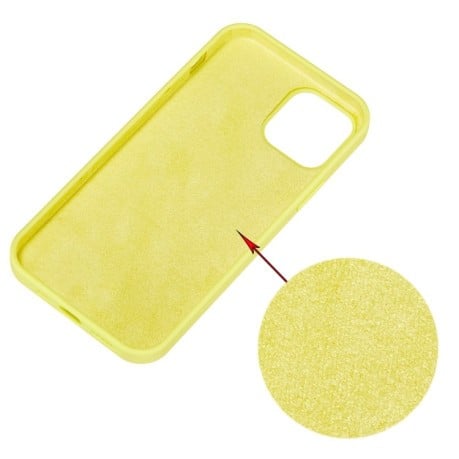 Чехол Solid Color Liquid Silicone на  iPhone 14 Pro - желтый