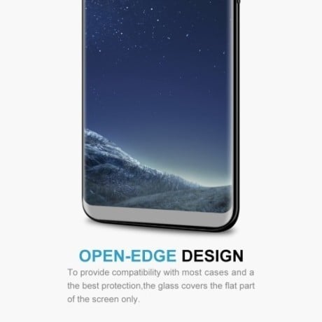 Защитное стекло 3D с изогнутыми краями 0.26mm 9H подходит ко всем чехлам для Samsung Galaxy S8+ / G955-серебристое