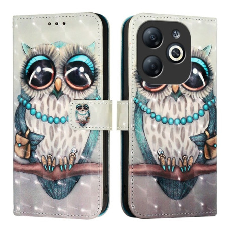 Чехол-книжка 3D Painting для Infinix Smart 8 - Owl