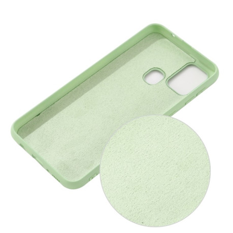 Чехол Solid Color Liquid Silicone на Samsung Galaxy M51 - зеленый