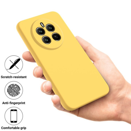 Силіконовий чохол Solid Color Liquid Silicone на Realme 12+ 5G/12 4G/13 4G - жовтий