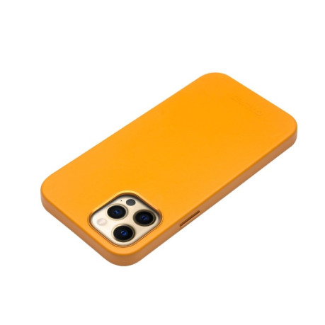 Кожаный чехол QIALINO Nappa Leather Case (with MagSafe Support) для iPhone 12 Pro Max - желтый