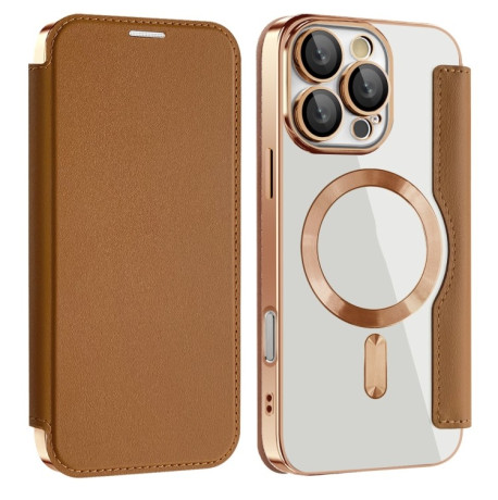 Чохол-книжка Shield MagSafe RFID Anti-theft Leather для iPhone 16 Pro Max - коричневий