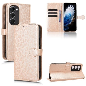 Чехол-книжка Honeycomb Dot на Tecno Spark 40 Pro+ 4G — золотой