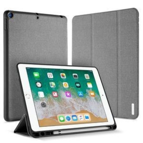 Противоударный чехол- книжка DUX DUCIS DOMO Series Side Flip Tri-Fold Foldable на iPad 9.7 2017/2018 - серый