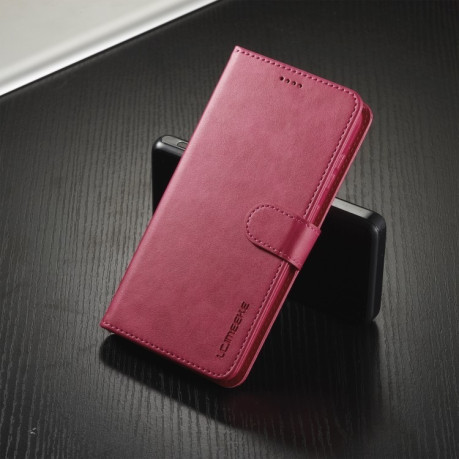 Чоловіча книжка LCIMEEKE Calf Texture на Samsung Galaxy S25 5G - червоний