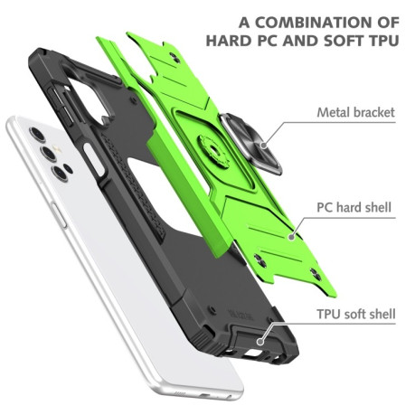 Протиударний чохол Magnetic Armor with Holder для Samsung Galaxy A32 5G - світло-зелений