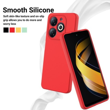 Силиконовый чехол Solid Color Liquid Silicone на Infinix Smart 8 HD / Smart 8 Pro - красный