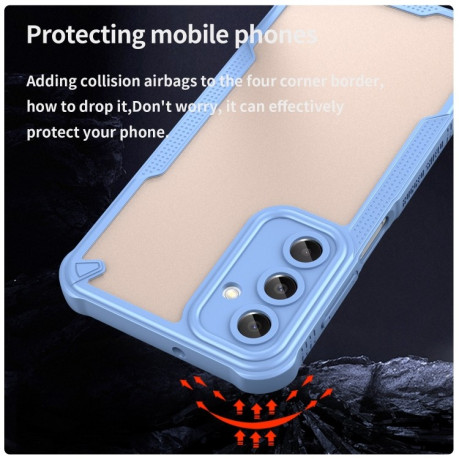 Противоударный чехол Armor Glaze PC Hybrid для Samsung Galaxy A56 5G - синий