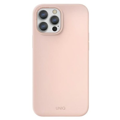 Оригинальный чехол UNIQ etui Lino Hue (MagSafe) для iPhone 13 Pro Max - pink