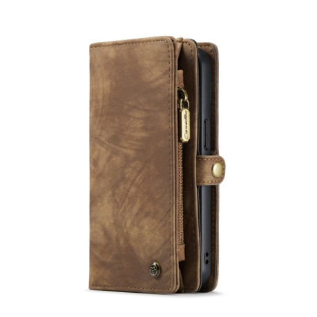 Чохол-гаманець CaseMe 008 Series Zipper Style на iPhone 13 mini - коричневий