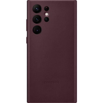 Оригинальный чехол Samsung Leather Cover для Samsung Galaxy S22 Ultra - burgundy